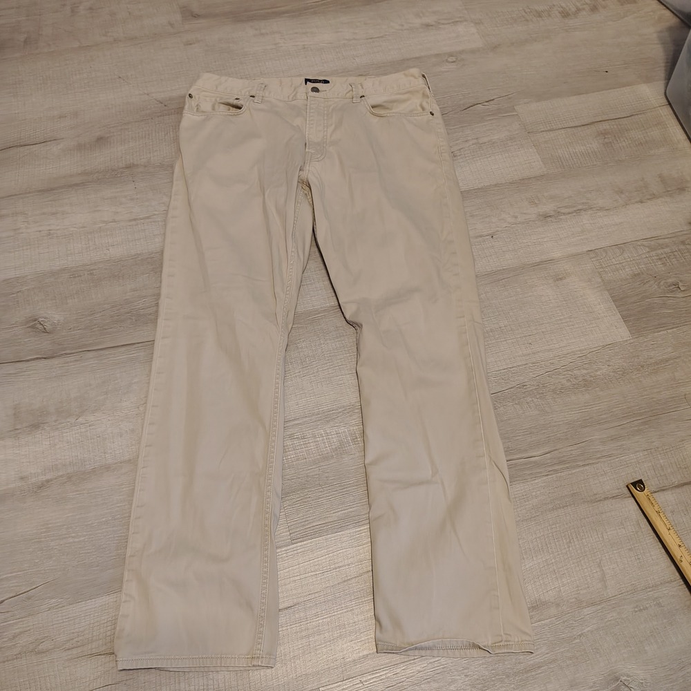 Polo Ralph Lauren Varick Slim Straight Pants Mens 36x32 Tan Khaki Chino Trousers